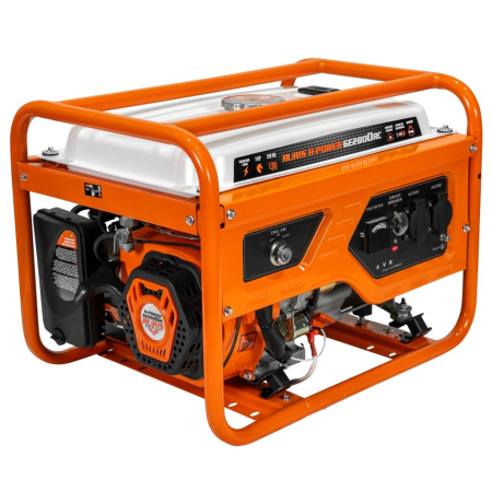 BRICOLAJ - Generator curent ModelR-Power GE 2800RC, 2800W, AVR, pornire electrică + telecomandă, benzină, 230V, motor 4 timpi, cupru, 2 prize, ideal uz casnic și șantier