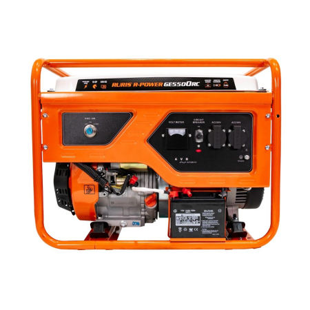 Generator curent ModelR-Power GE 5500RC, 5500W, AVR, pornire electrică + telecomandă, benzină, 230V, motor 4 timpi, 2 prize, cupru, cadru industrial [4]