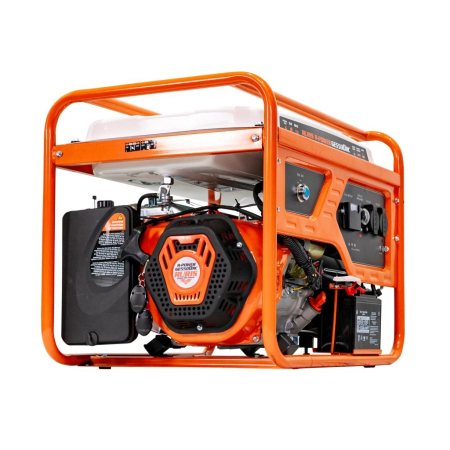 Generator curent ModelR-Power GE 5500RC, 5500W, AVR, pornire electrică + telecomandă, benzină, 230V, motor 4 timpi, 2 prize, cupru, cadru industrial [1]
