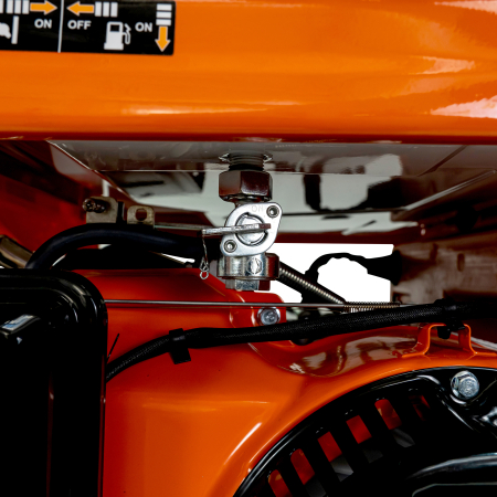 Generator curent trifazat ModelR-Power GE 8000, 7500W, 230/400V, pornire electrică, benzină, motor 4 timpi 459cc, cupru, cadru industrial, 2 prize [3]