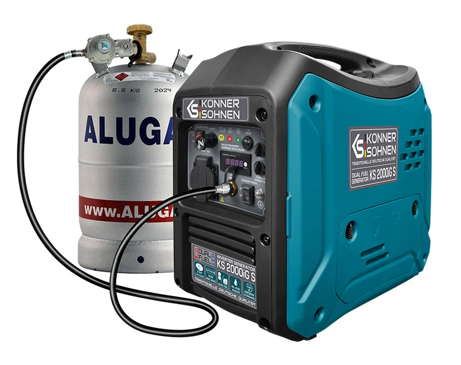 BRICOLAJ - Generator de curent 2 Kw, Inverter, insonorizat, Hibrid ( GPL + Benzina) KONNER & SOHNEN - KS-2000IG-S, putere motor 2.5 cp / 79.7 cmc