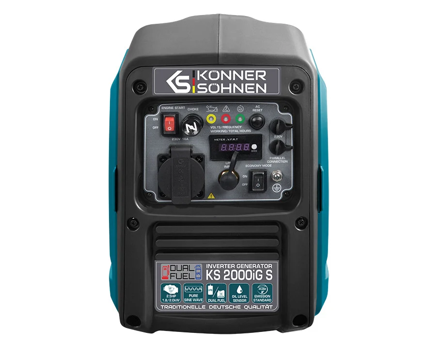 Generator de curent 2 Kw, Inverter, insonorizat, Hibrid ( GPL + Benzina) KONNER & SOHNEN - KS-2000IG-S, putere motor 2.5 cp / 79.7 cmc [4]