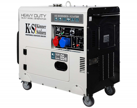 Generator de curent 7.5 kW diesel - Heavy Duty - insonorizat - Konner & Sohnen - KS-9200DE-1/3-HD-ATSR- Silent [2]