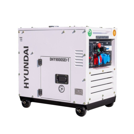 Generator de curent inverter monofazat cu motor diesel Hyundai DHY-9000SEi-T, putere 6.5 KW, motor 12 CP [0]