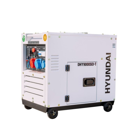 Generator de curent inverter monofazat cu motor diesel Hyundai DHY-9000SEi-T, putere 6.5 KW, motor 12 CP [2]