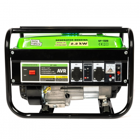 Generator de curent Micul Fermier GF-1329, 2200W, stabilizator tensiune AVR, monofazat, benzina, alerta nivel ulei, protectie suprasarcina, autonomie 6 ore, 2 ulei motor 0.6L [18]