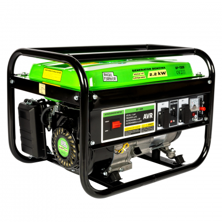 BRICOLAJ - Generator de curent Micul Fermier GF-1329, 2200W, stabilizator tensiune AVR, monofazat, benzina, alerta nivel ulei, protectie suprasarcina, autonomie 6 ore, 2 ulei motor 0.6L