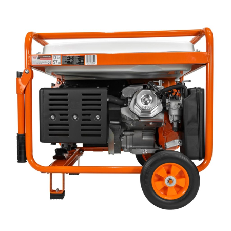 Generator curent trifazat Model R-Power GE 9000RC ATS, 7500W, AVR + ATS, pornire electrică cu telecomandă, 230/400V, benzină, motor 4 timpi, cupru, roți transport, cadru industrial [5]