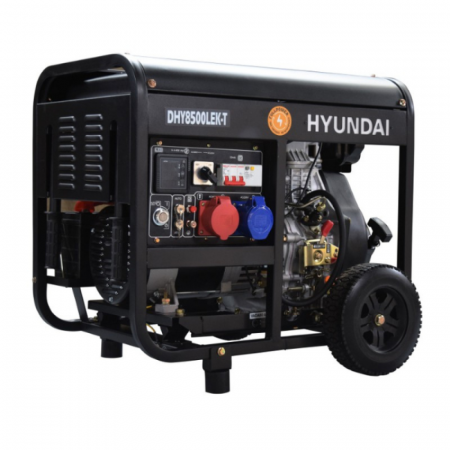 BRICOLAJ - Generator de curent trifazat cu motor diesel HYUNDAI DHY8500LEK-T, 6KW
