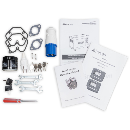 Generator de curent trifazat cu motor diesel insonorizat Stager YDE15000TA-TA3, 11.5 kW, DualPower 230-400V, diesel, pornire electrica, tensiune 380 / 220 V [11]