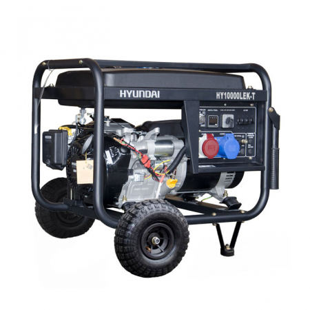 BRICOLAJ - Generator de curent trifazic 380 / 220 V, 7KW, HYUNDAI HY10000LEK-T