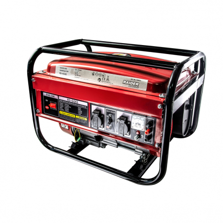 BRICOLAJ - Generator de uz general Raider RD-GG02 129931, 2.2 kw, 3600 rpm, 163 cm³, 5.5 cp, 14 L, benzina protectie suprasarcina, regulator tensiune avr, voltmetru RD-GG02