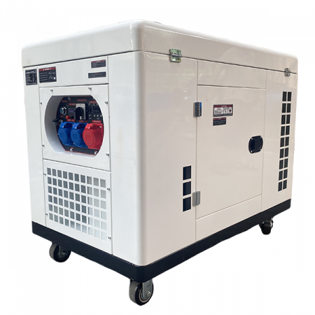 BRICOLAJ - Generator insonorizat diesel Ponto PT18000DET-S, 12 kW, Trifazat, Motor 20 CP, Pornire Electrică, AVR