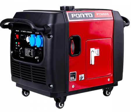 BRICOLAJ - Generator Inverter Ponto PT3650iS, 3,2 kW, 230V, Motor 4T, Rezervor 17L, Roți Transport, Silențios