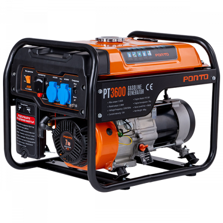 BRICOLAJ - Generator pe benzina Ponto 3600N, putere 3 kw, rezervor 15 L, 208 cm³