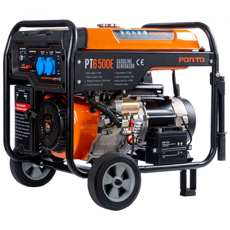 BRICOLAJ - Generator pe benzina Ponto 6500E, putere 5.5 kw, putere motor 13 cp, 389 cm³