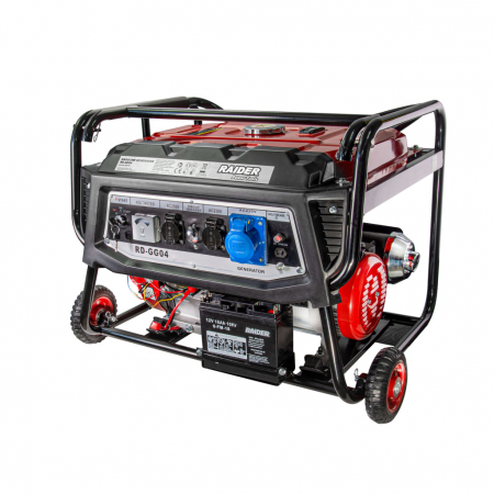 BRICOLAJ - Generator Raider pe benzina 4 timpi, 5.5kW, pornire electrica, rezervor 25 L, RD-GG04