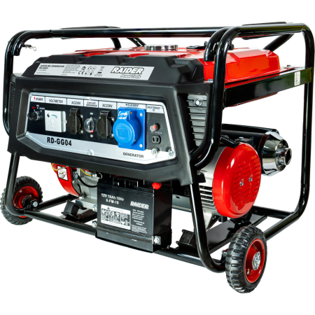 Generatoare - Generator Raider pe benzina 4 timpi, 5.5kW, pornire electrica, rezervor 25 L, RD-GG04