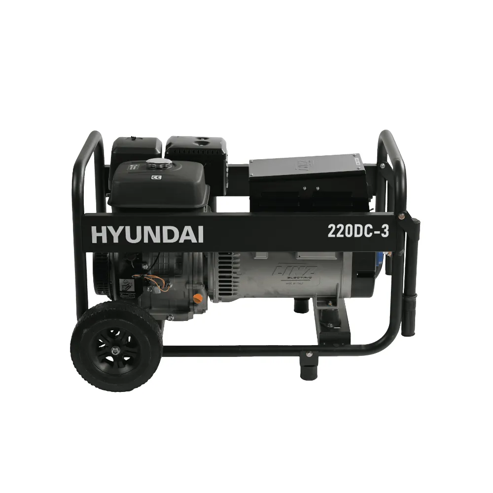 Generatoare - Generator de Curent Trifazat Hyundai HYKW220DC-3M cu Aparat de Sudură, 8.8 kVA, Motor OHV 4 Timpi, Alternator LINZ Electric, Electrozi până la 4 mm