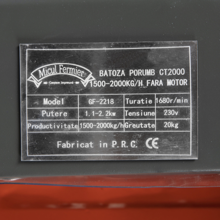 Batoza de curatat porumbul Micul Fermier CT2000, productie 1500-2000kg/h, fara motor [4]