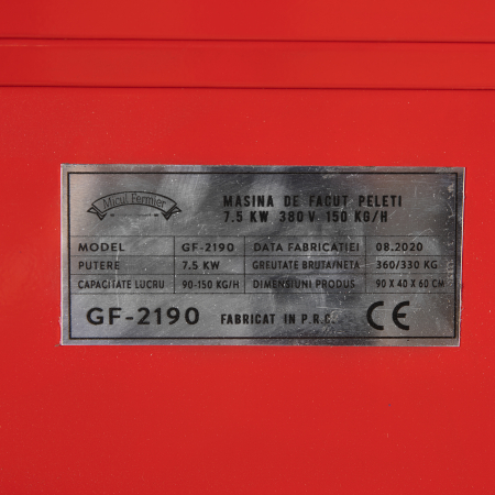 Masina PRO de facut peleti 7.5KW, 380V,100kg/ora, Micul Fermier GF-2190 [3]