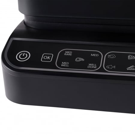 Gratar electric Tesla GR500BG, 2000 W, display LED, Control digital, 10 programe, placi detasabile reversibile 30x23 cm, Negru/sticla [5]