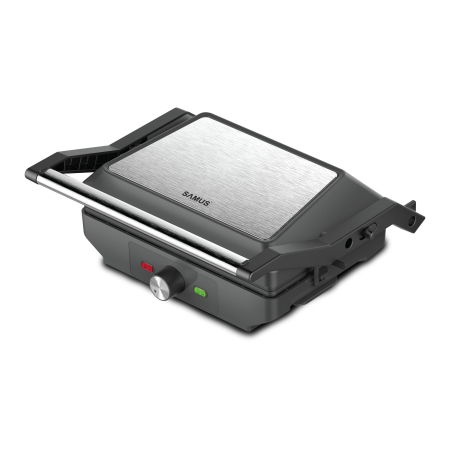 Grill Electric Samus GTS-1600X, 1600W, Deschidere 180°, Placi Antiaderente, Control Temperatura [1]