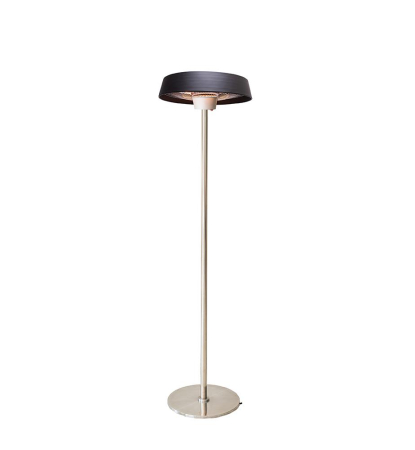 Convectoare - Încălzitor Electric Vertical Heinner cu Bază, 2000 W, 2 Trepte de Putere 1000/2000 W, Infraroșu cu Undă Scurtă, Lampă Halogen, Încălzire Instantanee, Protecție IP44, Negru/Gri