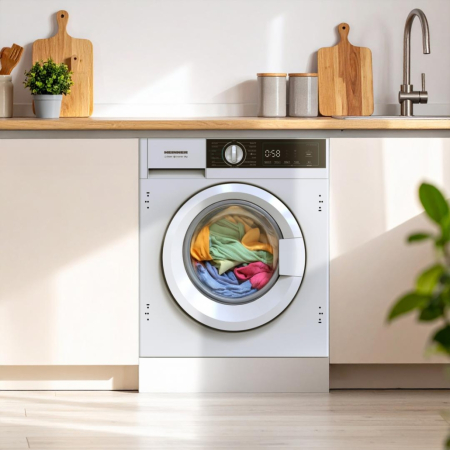 HEINNER Mașină de spălat rufe incorporabilă HEINNER HWM-BI914IVA+++, 9 Kg, 1400 rpm, motor Inverter, clasa A, 15 programe, funcție Steam, Baby Care, Start întârziat, alb [2]