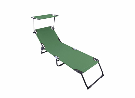 HEINNER SEZLONG CU PARASOLAR 186X55X24CM VERDE [1]