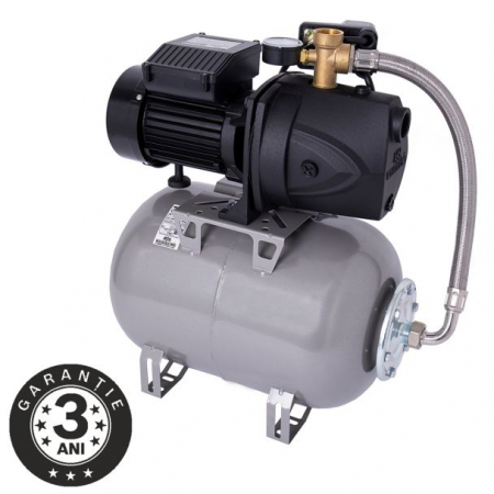 GRADINA - Hidrofor cu pompa autoamorsanta Wasserkonig FL528625, fonta, putere 1250 W, debit 5160 l/h, inaltime refulare 52 m, vas de expansiune 24 l