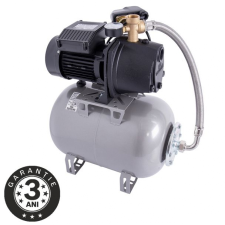 GRADINA - Hidrofor cu pompa autoamorsanta Wasserkonig FS475825, fonta, putere 900 W, debit 3480 l/h, inaltime refulare 47 m, vas de expansiune 24 l