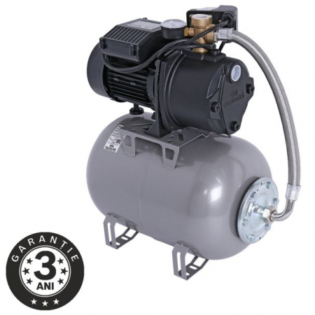 GRADINA - Hidrofor cu pompa autoamorsanta Wasserkonig FS536625, fonta, putere 1100 W, debit 3960 l/h, inaltime refulare 53 m, vas de expansiune 24 l