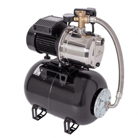 Hidrofoare - Hidrofor cu pompa autoamorsanta Wasserkonig IL558225, corp inox, putere 1300 W, 9 m, debit 4920 l/h, inaltime refulare 55 m, vas de expansiune 24 litri