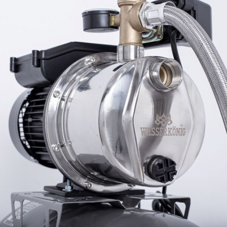 Hidrofor cu pompa autoamorsanta Wasserkonig IS506225, inox, putere 900 W, inaltime refulare 50 m, debit 3720 l/h, vas de expansiune 24 litri [4]
