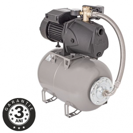 GRADINA - Hidrofor cu pompa fonta autoamorsanta Wasserkonig 25LM5.2-57, putere 1400 W, debit 5220 l/h, inaltime refulare 57 m, vas de expansiune 24 l