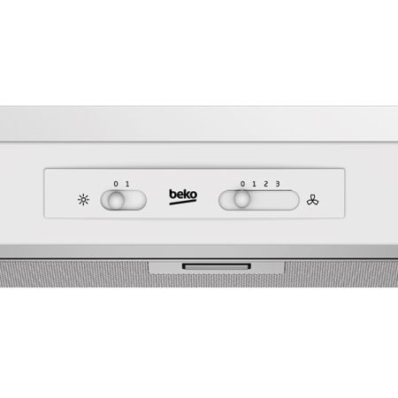 Hota Beko, traditionala, 1 motor 143W, 3 trepte de viteza, 1 lampa iluminare 28W (halogen), 1 filtru de grasimi din aluminiu, capacitate absorbtie max. 272 m3/h, nivel zgomot max. 70 dBA, clasa eficie [2]