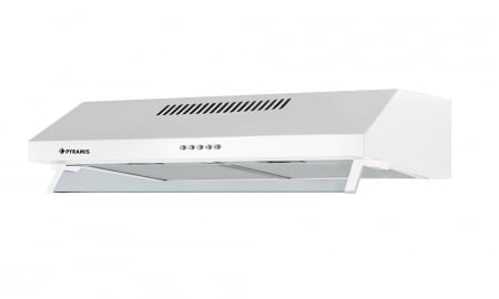 Hote Traditionale - Hotă clasică Pyramis ATCG2 White, 60 cm, cu 2 motoare puternice și putere de absorbție 297 m³/h, finisaj alb elegant, design compact și practic