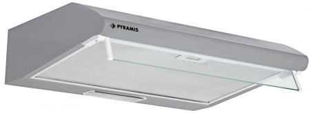 BUCATARIE - Hotă clasică Pyramis ECOLINE Inox, 60 cm, cu 2 motoare puternice, capacitate de absorbție 483 m³/h, nivel de zgomot redus 57 dB și 3 trepte de viteză, finisaj inox elegant și rezistent
