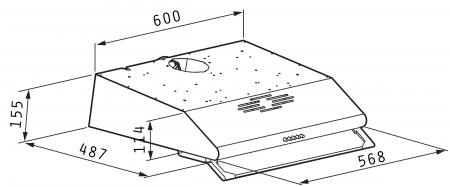 Hotă clasică ST1 Alb, 60 cm, un motor performant cu putere de absorbție 176 m³/h, finisaj alb premium și design clasic adaptabil oricărei locuințe [1]