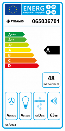 Hotă de bucătărie Pyramis Turbo Plus, total incorporabilă, 55 cm, motor puternic, absorbție 730 m³/h, control electronic și timer, design gri cu ramă inox rezistentă [3]