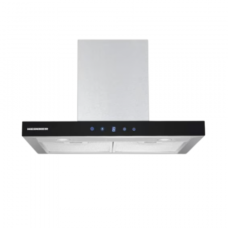 Hote Decorative - Hota decorativa Heinner DCH-650TIX, absorbtie 585.8 m3/h, Control touch, Timer, Iluminare LED, Clasa B, 60 cm, Inox + Sticla neagra