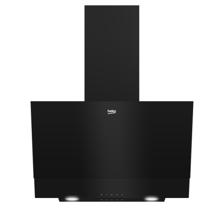 Marelvi - Hota decorativa inclinata Beko, 400m3/h, 3 trepte, LED, filtre carbon, negru