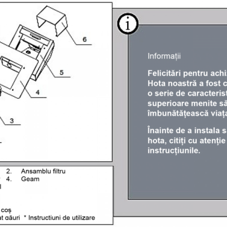 Hota decorativa inclinata Samus HSI640DGB, 398 mc/h, 1 motor,Afisaj digital, latime 60 cm, filtru de grasime din aluminiu, Neagra [2]