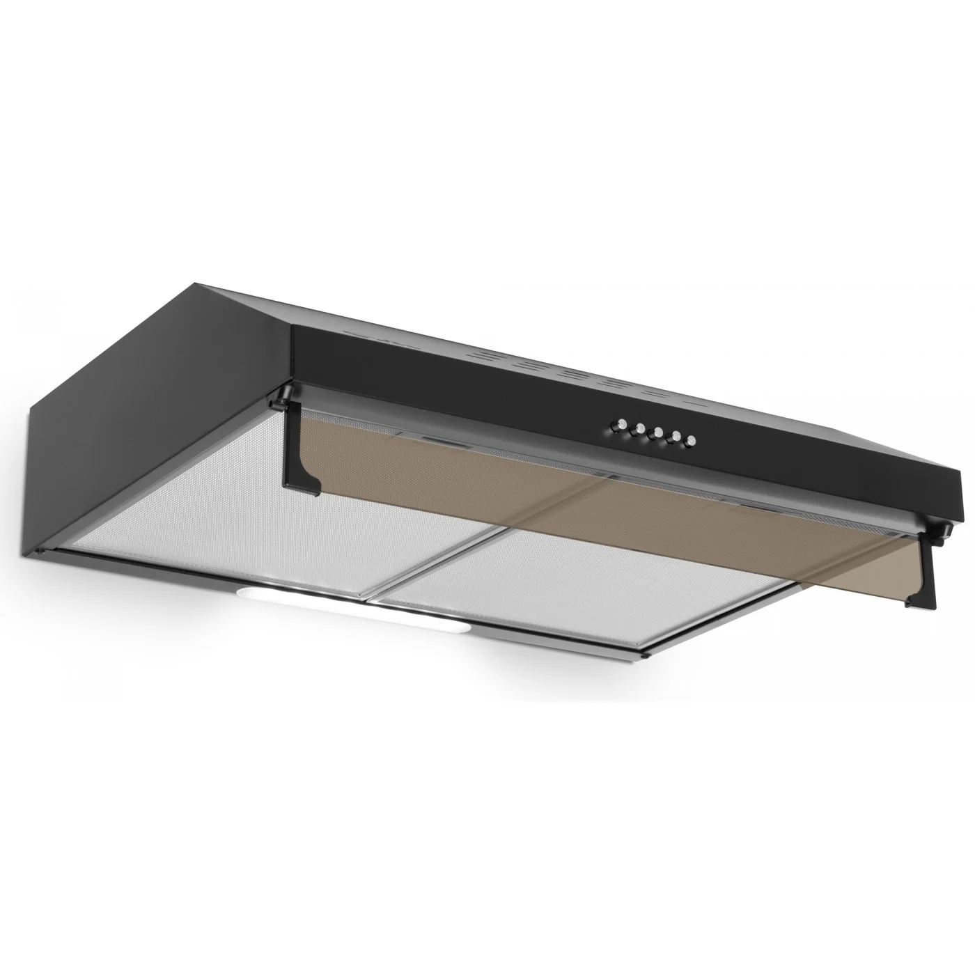 Hota decorativa LDK Classico 60 CUBO 2M BK, Putere de absorbtie 450 m3/h, 3 trepte de putere, 2 motoare, Iluminare LED, Filtru aluminiu, Negru [1]