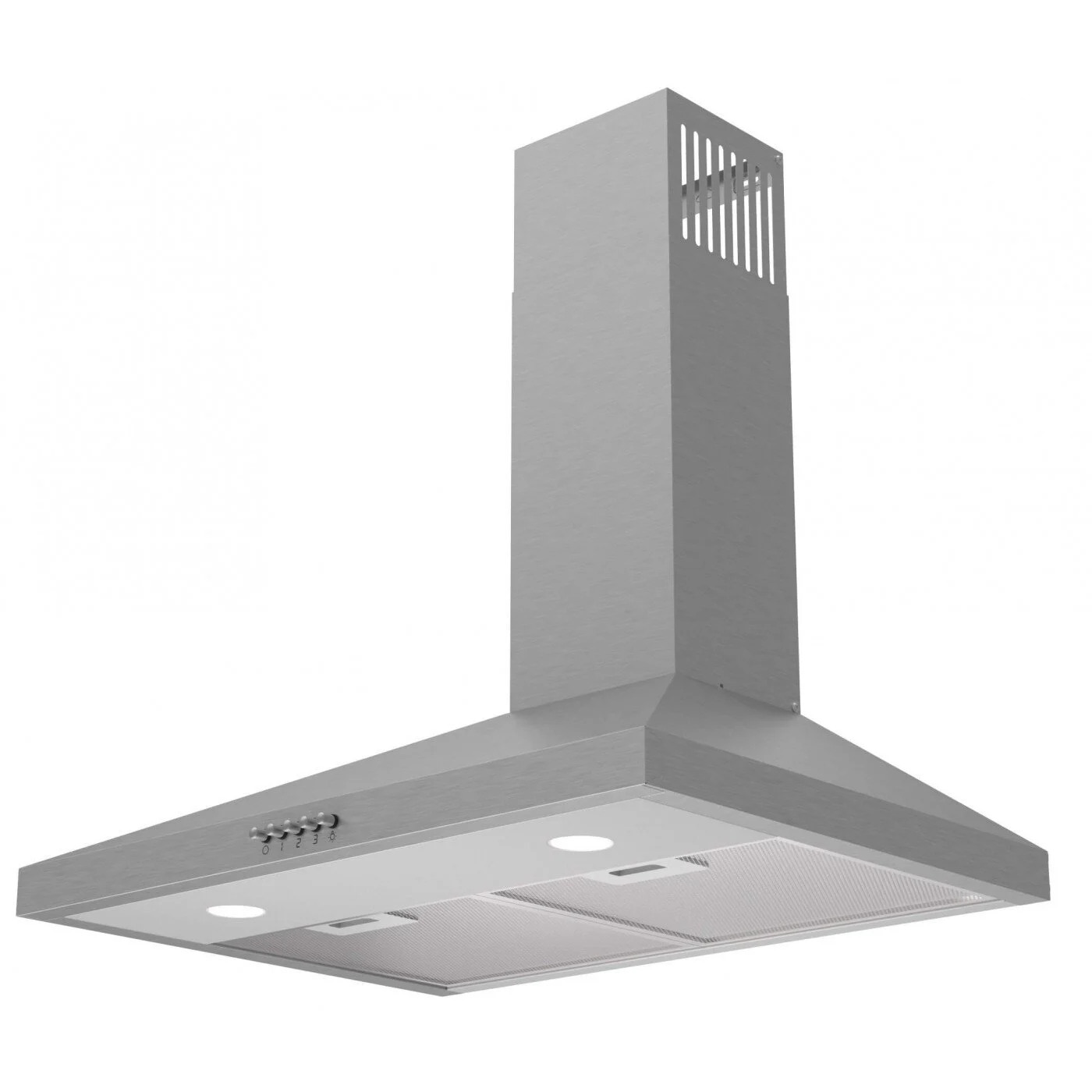 Hota decorativa LDK HP-3IX, Putere de absorbtie 300 m3/h, 3 trepte de putere, 1 motor, Iluminare LED, Filtru aluminiu, Inox [1]
