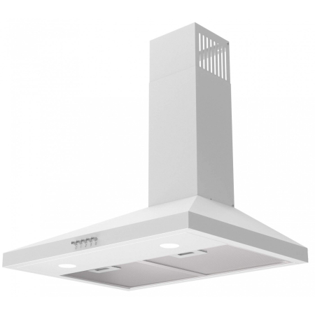 Hota decorativa LDK HP-3WH, Putere de absorbtie 300 m3/h, 3 trepte de putere, 1 motor, Iluminare LED, Filtru aluminiu,  Alb [1]