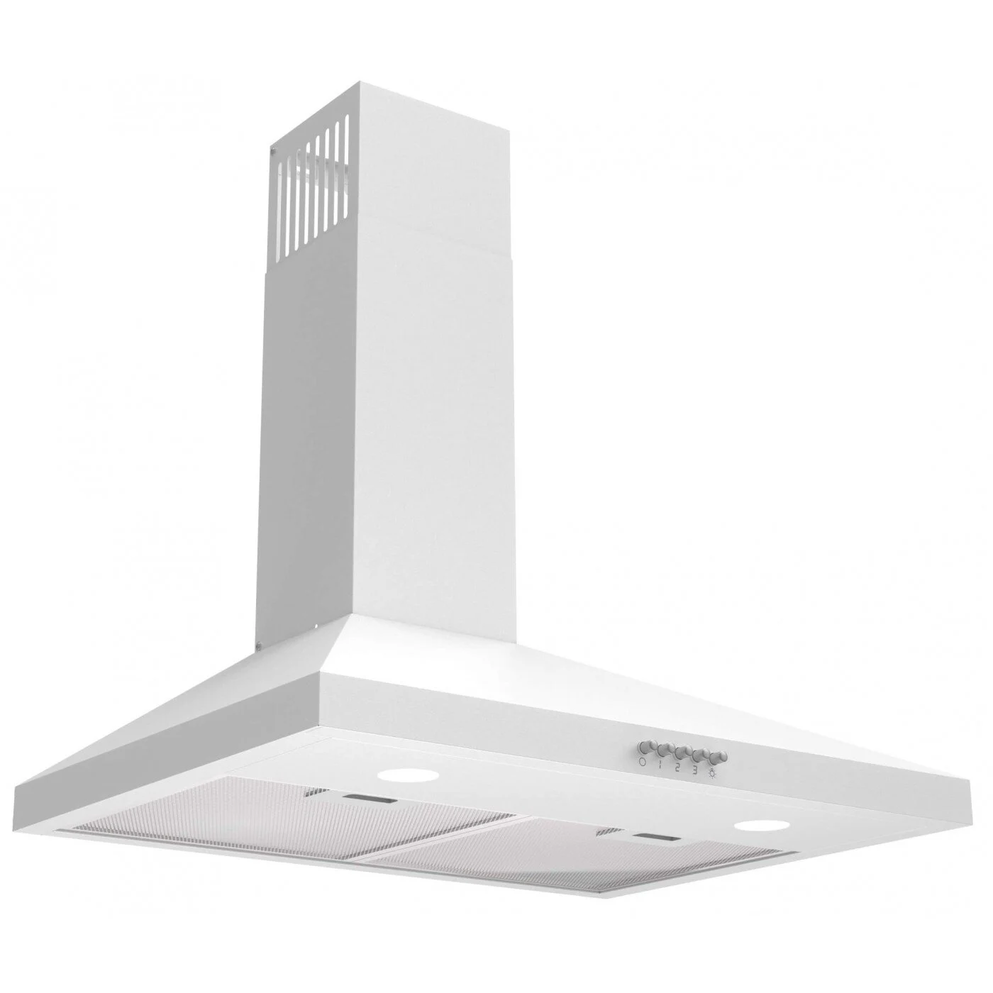 Hota decorativa LDK HP-3WH, Putere de absorbtie 300 m3/h, 3 trepte de putere, 1 motor, Iluminare LED, Filtru aluminiu,  Alb [2]