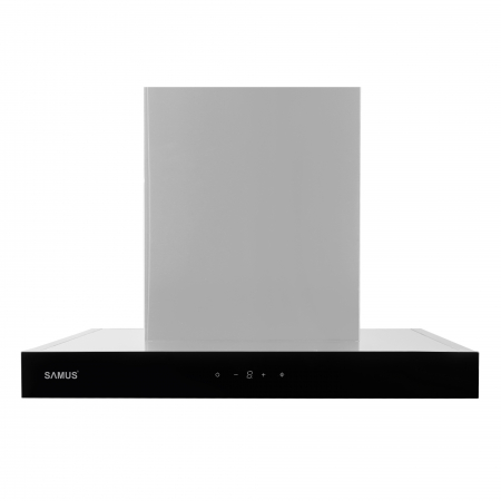 Hota decorativa Samus HS661DGX,  latime 59.5 cm, filtru de grasime din aluminiu, 9 trepte de absorbtie, touch control, Inox/Sticla neagra [1]