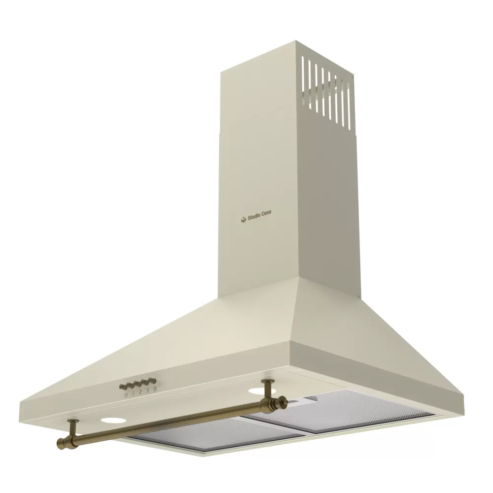 Hota decorativa Studio Casa Onda Beige Turbo, 60 cm, 1 Motor Tubo, Putere 222 W, Putere de absorbtie 680 m3/h, Dimensiuni (LxlxH)	59,6 x 45,25 x 24 cm, Beige [2]